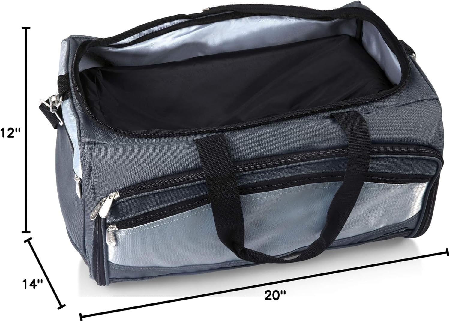 ONIVA - a Picnic Time brand Buccaneer Portable Charcoal Grill & Cooler Tote, (Black with Gray Accents)