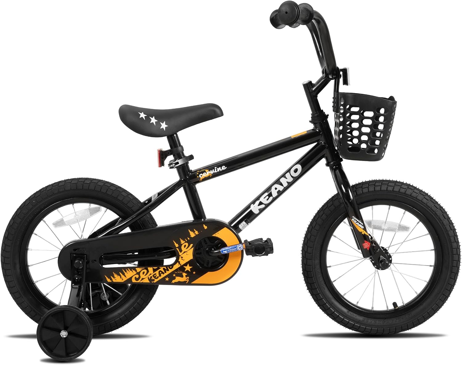 KEANO Cervine 14 16 20 Inch Kids Bike for Boys Girls Ages 3-10 Years, 14 16 Inch Toddler BMX Bikes with Training Wheels and Basket, 20 in Children Bicycles with Kickstand