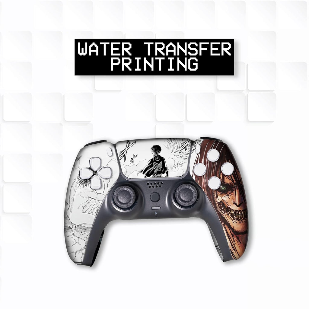 Attackk On Titan Custom PS-5 Controller Wireless compatible with Play-Station 5 Console by BCB Controllers | Proudly Customized in USA with Permanent HYDRO-DIP Printing (NOT JUST A SKIN)