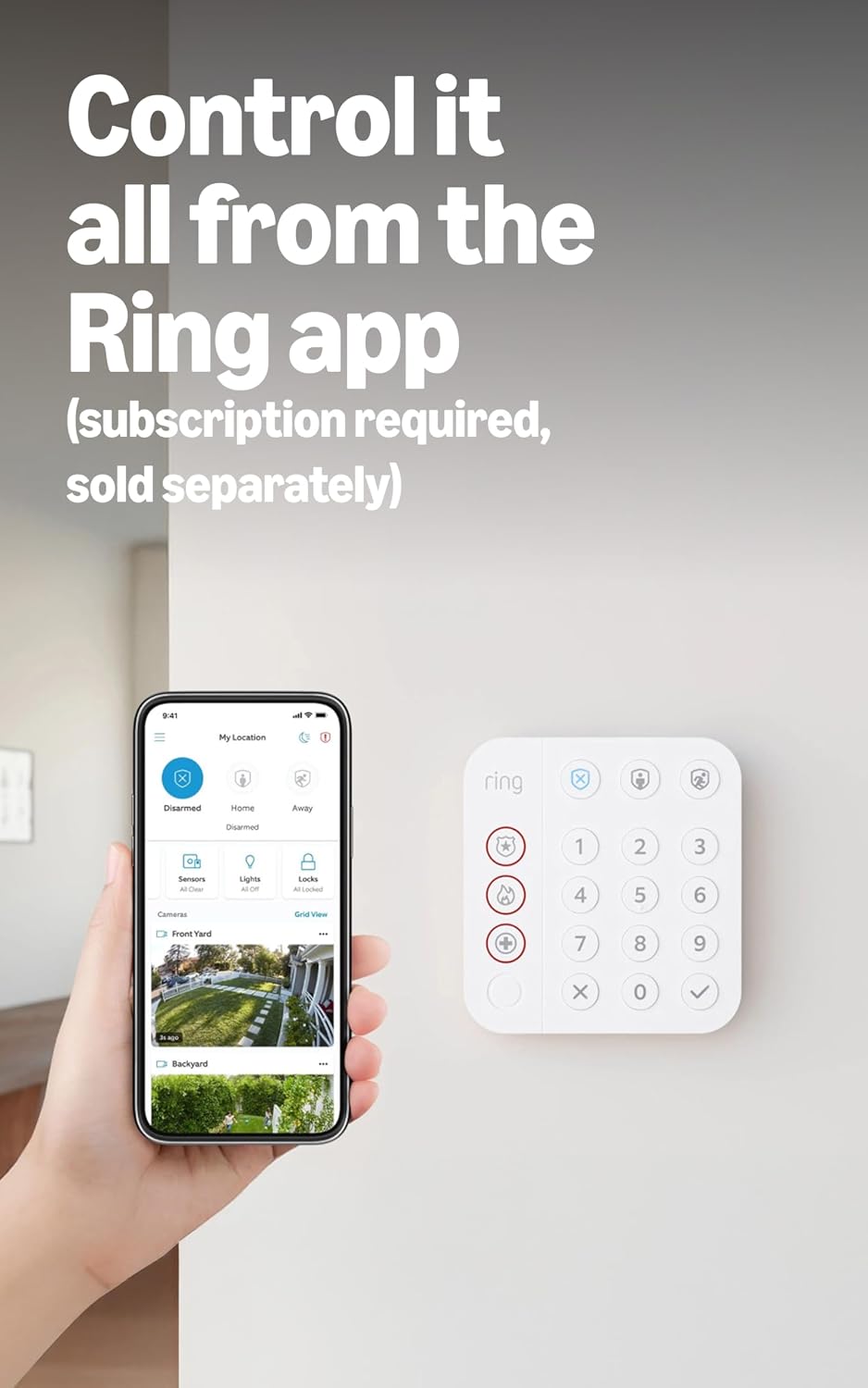 Ring Alarm 8-Piece Kit (newest model), Home or business security system with optional 24/7 professional monitoring