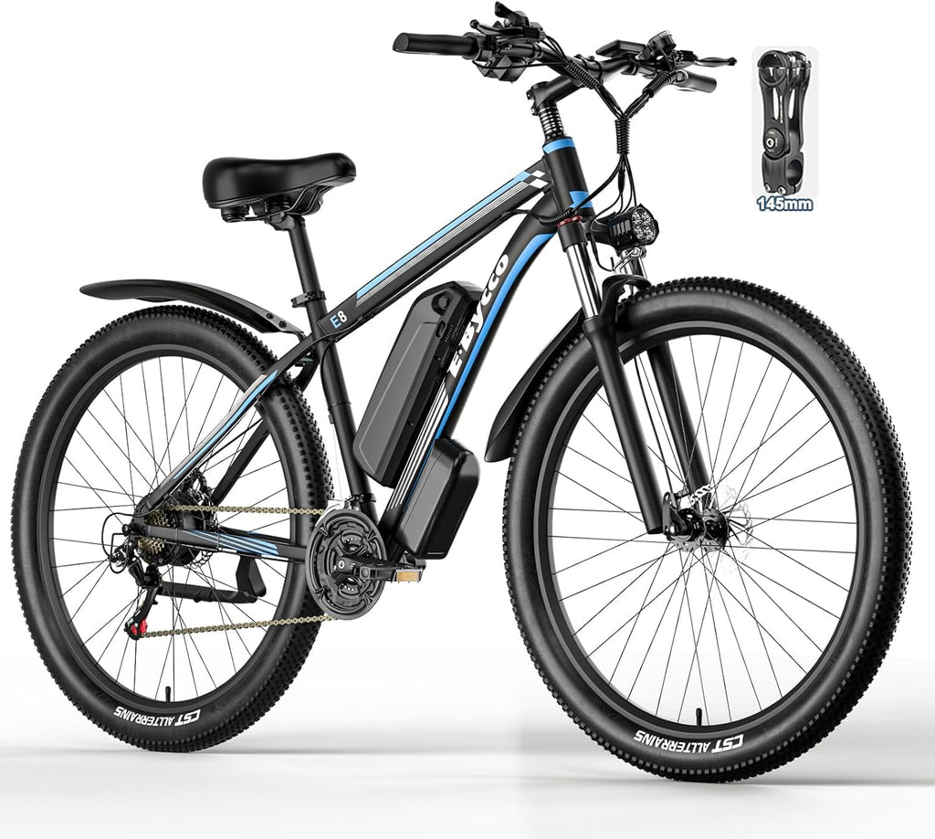 E·Bycco 29' Electric Bike for Adults, 48V 17.5AH, 1000W Peak Electric Mountain Bikes, 21-Speed Pedal Assist Ebikes, 34MPH 80 Miles Long Range Waterproof Commuter Electric Bicycle for Large Men