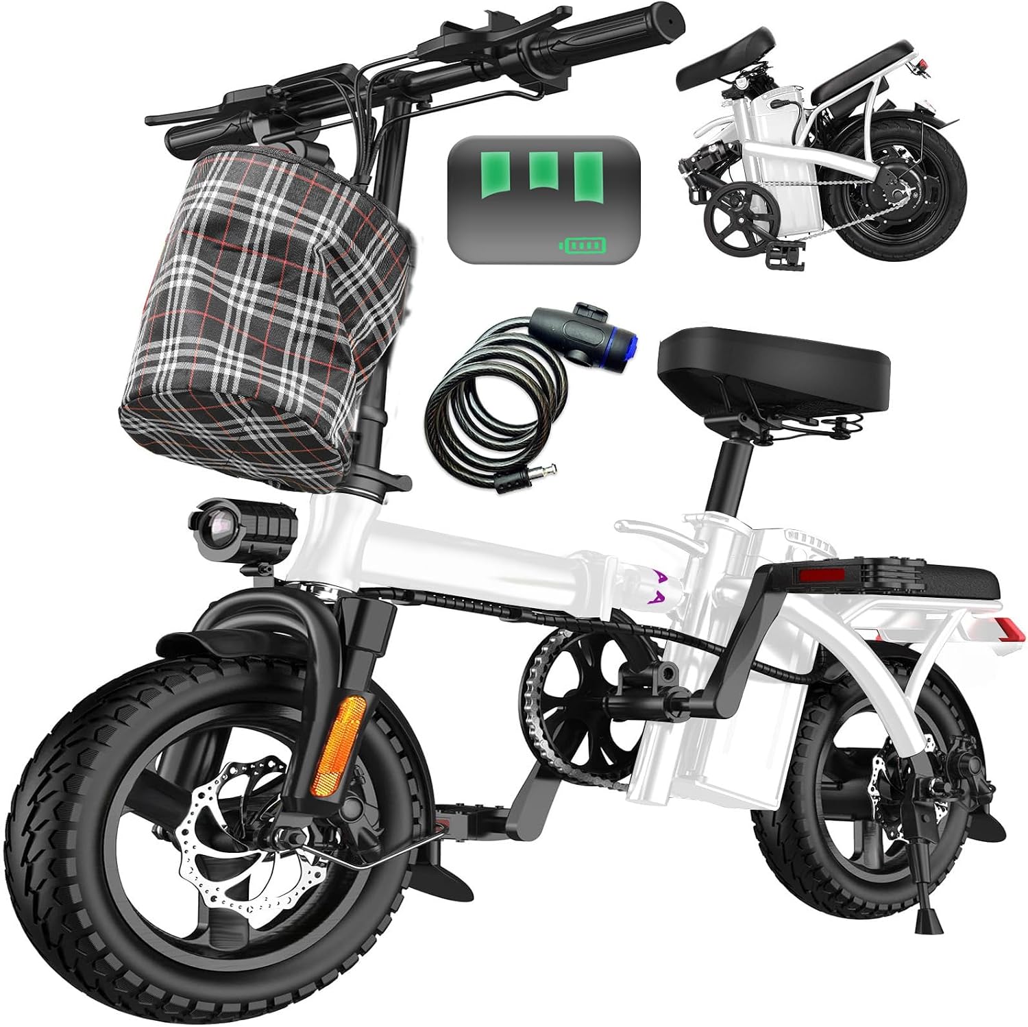 LELEKUAI Electric Bike for Adults, 1200W Peak Motor Commuter Ebike, 20-28MPH Speed, 32 Miles Range, Removable Waterproof Battery, Dual Disc Brakes Electric Bicycle, UL 2849 Certified