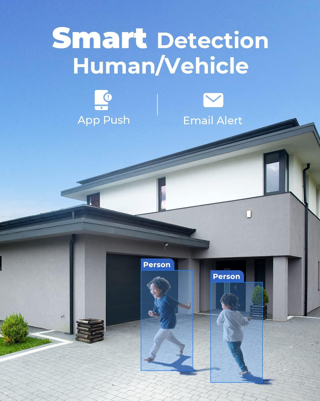 REOLINK 4K Security Camera System - H.265 4pcs PoE Security Cameras Wired with Person Vehicle Detection, 8MP/4K 8CH NVR with 2TB HDD for 24-7 Recording, RLK8-800B4