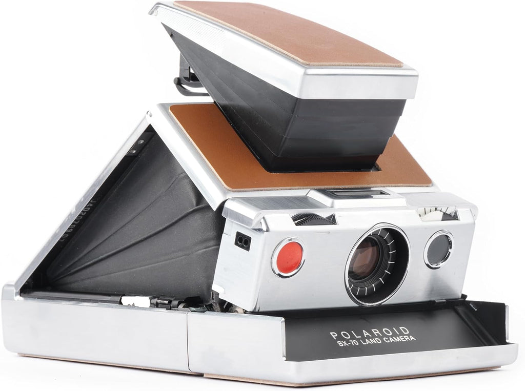 Polaroid SX-70 Land Camera Model 1 – Refurbished Silver & Black Folding SLR | Vintage Instant Camera for SX-70 Film (Renewed)