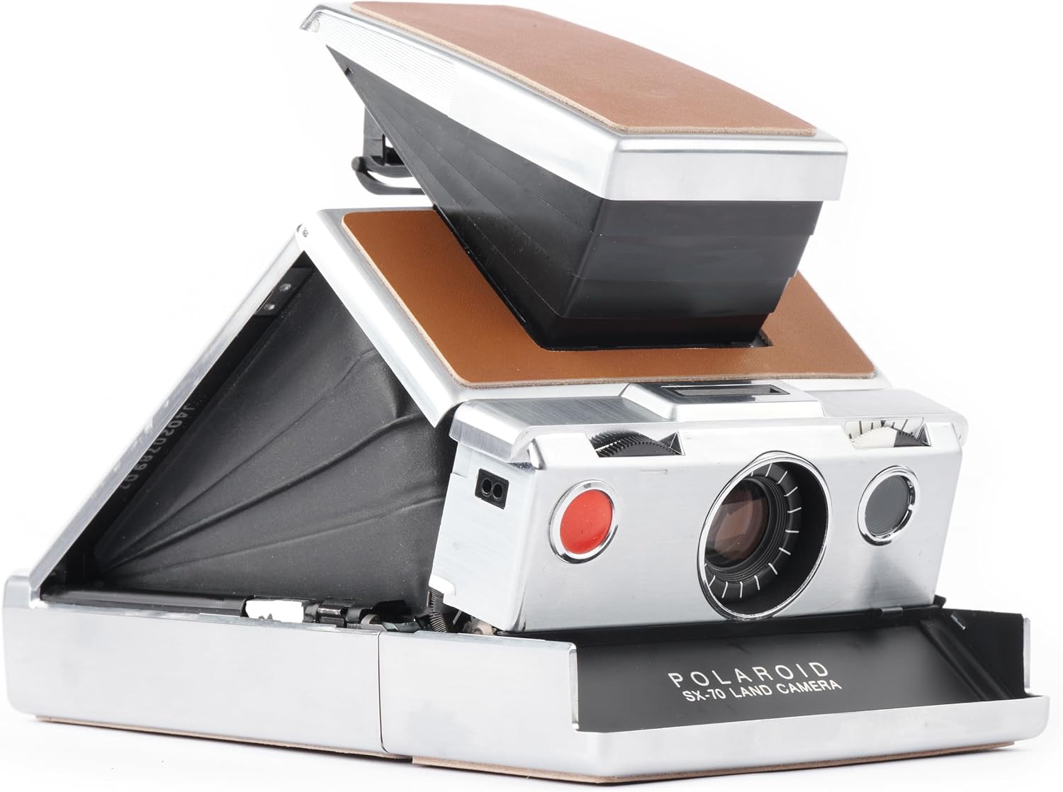 Polaroid SX-70 Land Camera Model 1 – Refurbished Silver & Black Folding SLR | Vintage Instant Camera for SX-70 Film (Renewed)