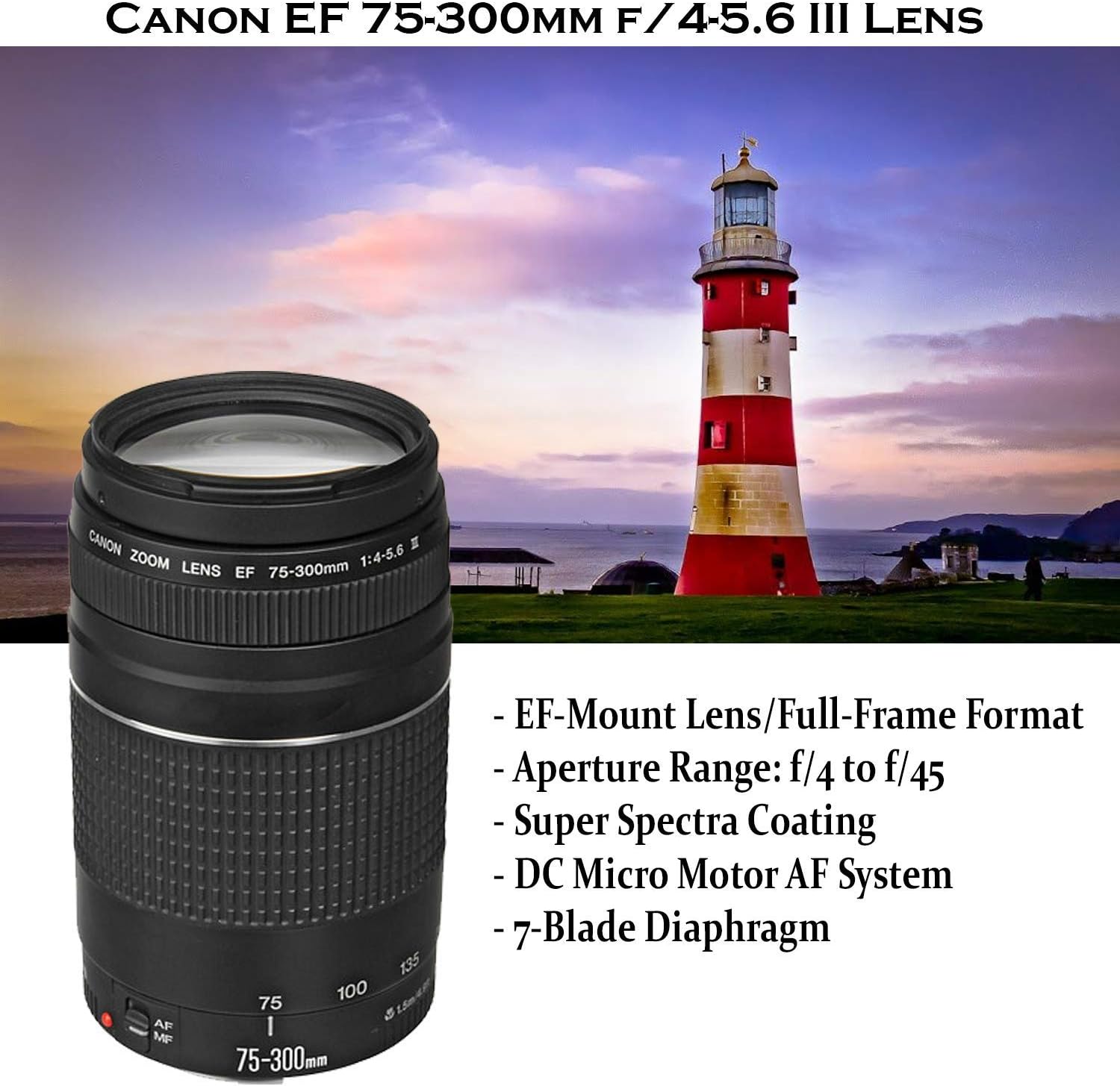 Canon EOS Rebel T7 DSLR Camera with 18-55mm & 75-300mm Lenses Kit + 500mm Preset Wildlife Lens - Deluxe Professional Photo & Video Creative Bundle (Renewed)