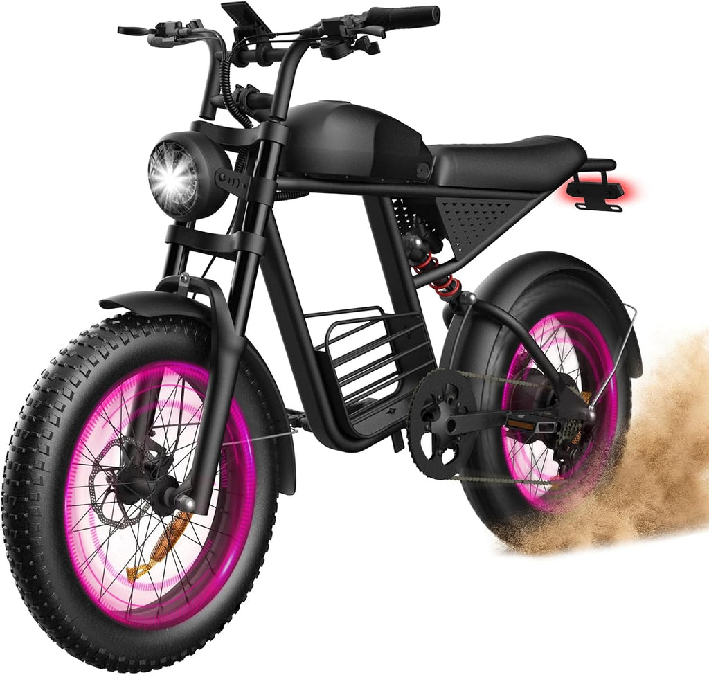 Electric Bike for Adults 1500W Peak Power, 20' Fat Tire All-Terrain E-Bike, 35MPH Top Speed 48V 18.9AH Lithium Battery, 31-60 Miles Range for Road Sand Mountain Snow
