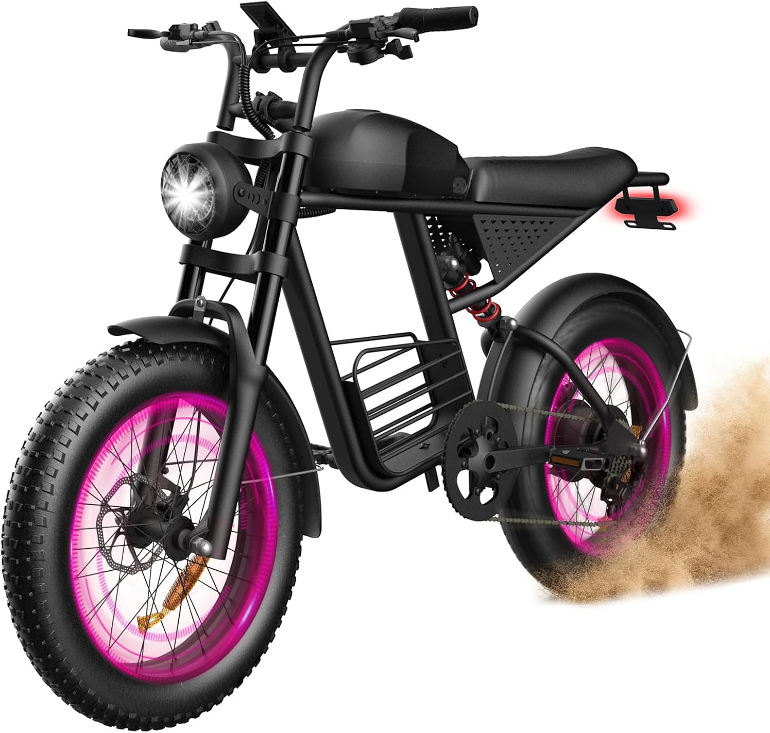 Electric Bike for Adults 1500W Peak Power, 20' Fat Tire All-Terrain E-Bike, 35MPH Top Speed 48V 18.9AH Lithium Battery, 31-60 Miles Range for Road Sand Mountain Snow