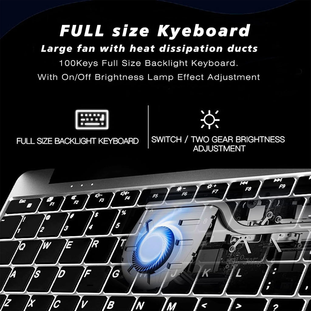 Laptop Computer, 15 Inch Laptop,Backlit Keyboard, Win 11, 8GB RAM 512GB SSD, Celeron Quad-Core Processor(Up to 3.4GHz), IPS Full HD Display with, Type-C, Wi-Fi, USB3.0