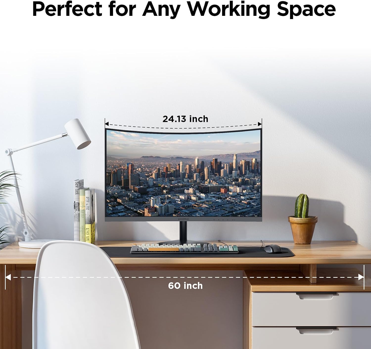 KOORUI 27 Inch Curved Monitor FHD 1080P 75Hz Computer Monitors, 1500R PC Screen with HDMI VGA, TÜV Rheinland Certified, Tilt Adjustable,1500R, Eye Care, Black, 27N5CA