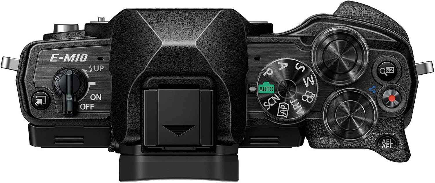 OM SYSTEM Olympus E-M10 Mark IV Black Micro Four Thirds System Camera M.Zuiko Digital ED 14-42mm F3.5-5.6 EZ kit 20MP Sensor 5-Axis Image Stabilization 4K Video Wi-Fi
