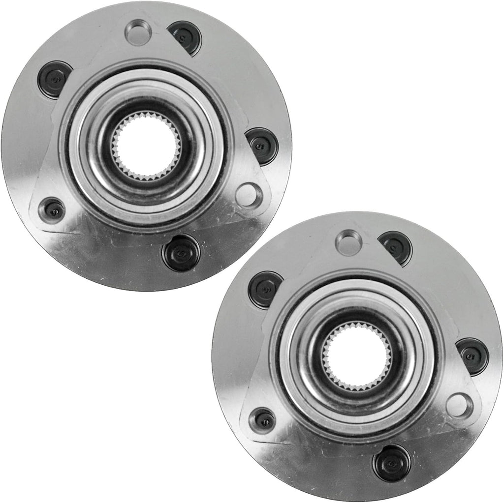 TRQ Front Wheel Bearing and Hub Assembly Set 2 Piece Compatible with 02-05 Dodge Ram 1500 06-08 Regular Cab 06-08 Crew 2 Wheel ABS Models