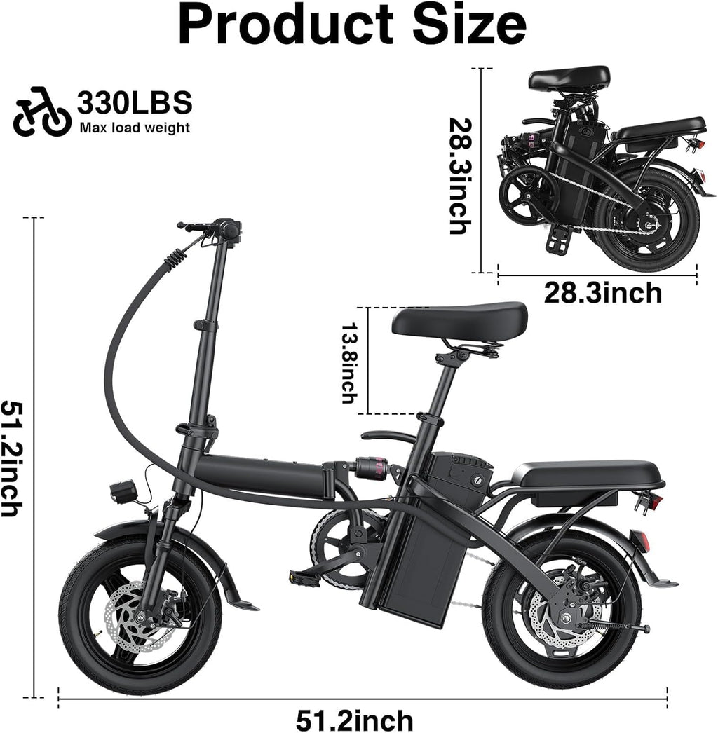 LELEKUAI Electric Bike for Adults, 1200W Peak Motor Commuter Ebike, 20-28MPH Speed, 32 Miles Range, Removable Waterproof Battery, Dual Disc Brakes Electric Bicycle, UL 2849 Certified
