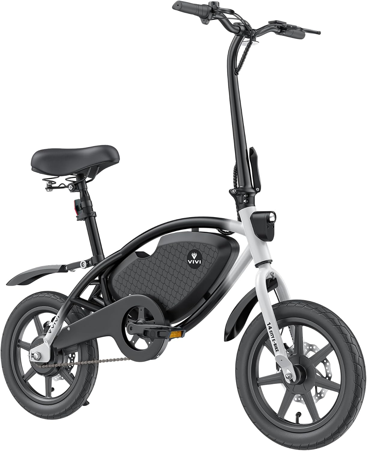 Vivi PONY01 Electric Bike, 14' Electric Bicycle for Adults and Teens Peak 500W Motor 48V 374.4WH Battery, Max 40 Miles Range(Pedal-Assist) & Top 20 Mph, Cruise Control, SGS Certified to UL2849