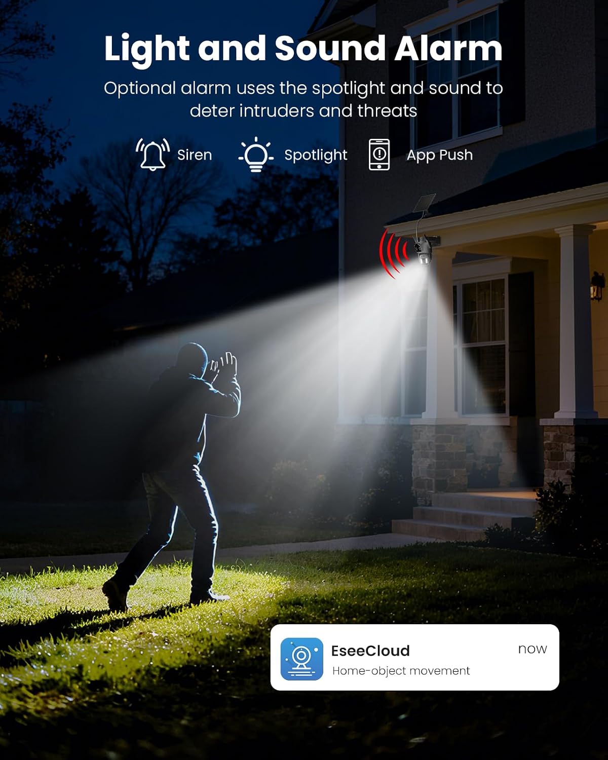 Hiseeu Solar Security Cameras Wireless Outdoor, Auto Tracking Dual-Lens Wireless Cameras for Home Security with 10' Touchscreen, 2.4 & 5GHz WiFi Pro 4 Cam-Kit, 2 Way Audio, 500GB HDD, 0 Monthly Fee