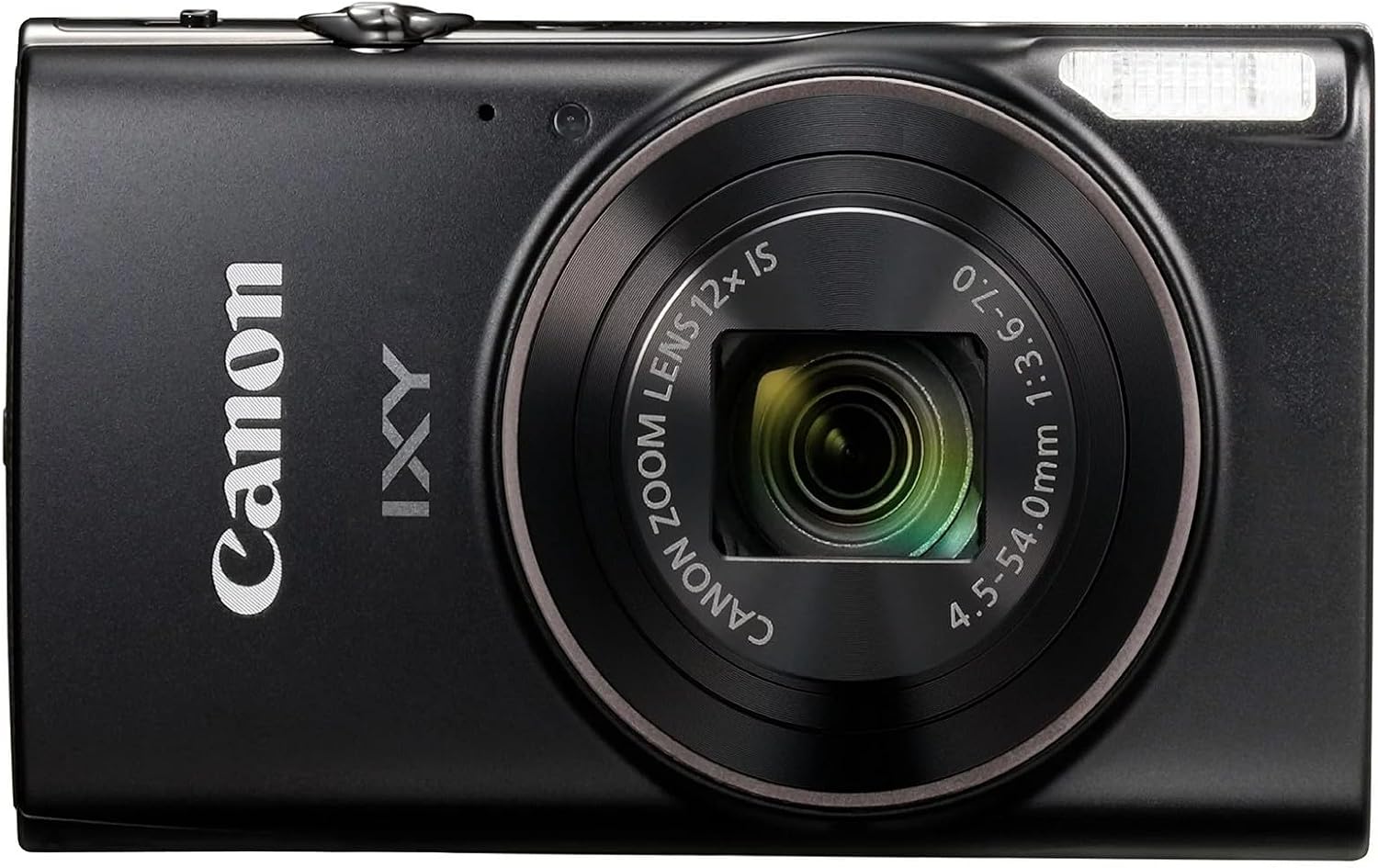 Canon PowerShot IXY 650 (ELPH 360) HS Compact Digital Camera 12x Optical Zoom IXY650 (Black) Bundle with 64GB Memory Card + Camara Bag + Card Reader + Vlogging Tripod + Cleaning Kit + More