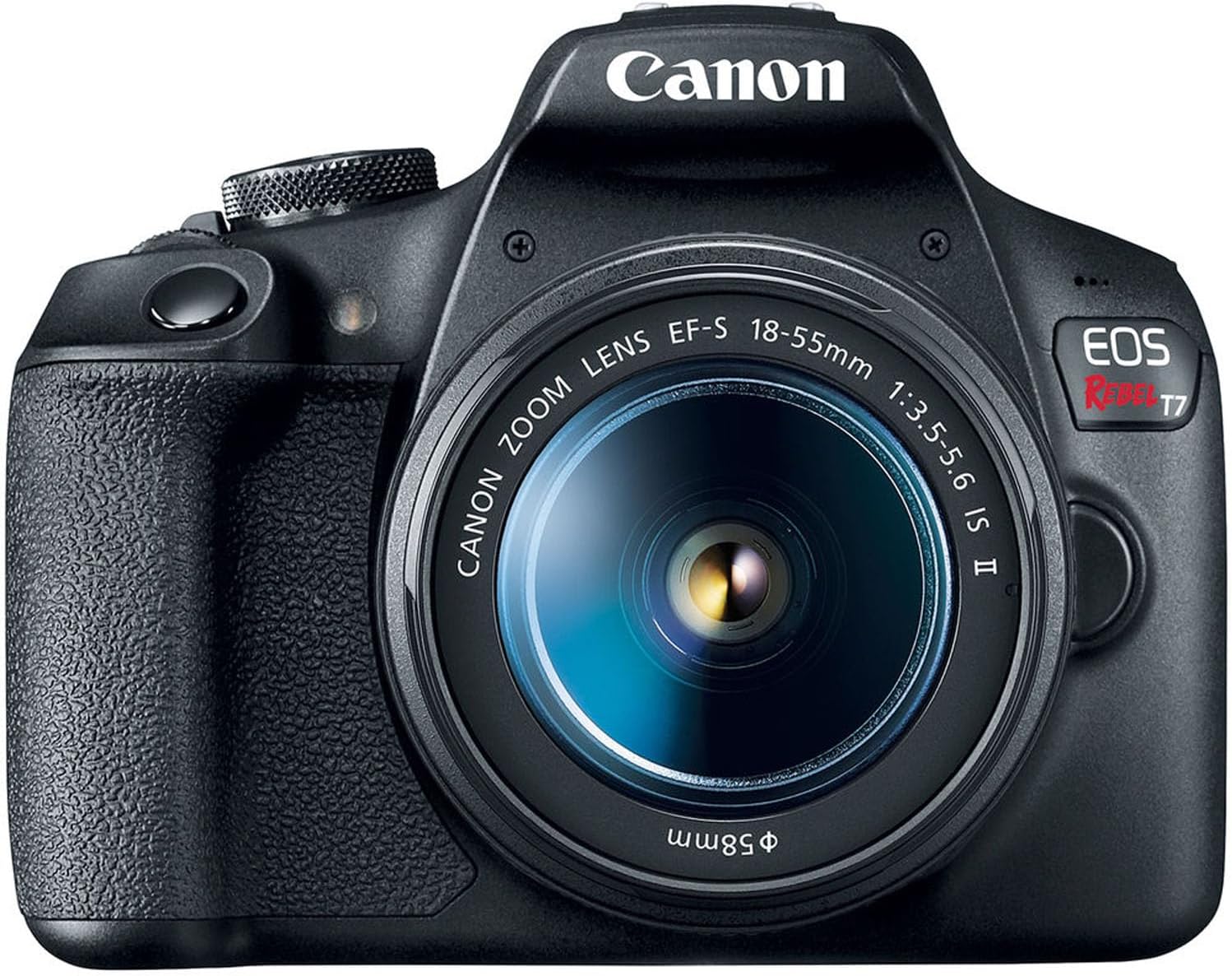 Canon EOS Rebel T7 DSLR Camera with EF-S 18-55mm f/3.5-5.6 is II Lens + Extra LP-E10 Battery + SanDisk Extreme Pro 64GB + Camera Case + More(13pc Bundle)