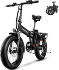 DriftGod Folding Electric Bike, 48V 20.8AH Large Removable Battery E Bike - 20'x3' Fat Tire - 80 Miles Max Range Ebike for Adults,Electric Bicycles for Commuter