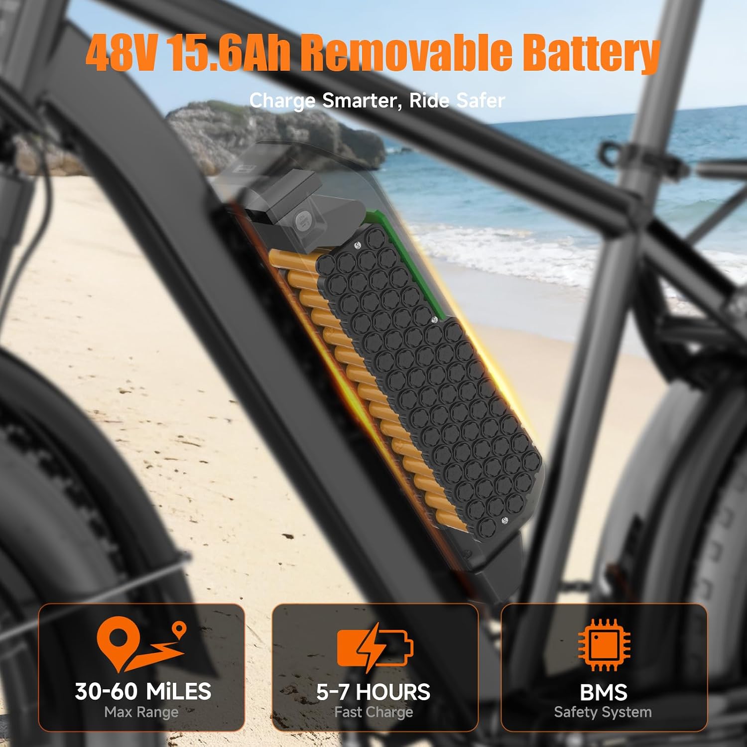 Electric Bike for Adults - 26' Ebike, 48V/7.8AH/15.6AH/25Ah Battery, 20-40MPH, Full Suspension, LCD Display, Adjustable Seat & Heavy-Duty 330lbs E-Bike