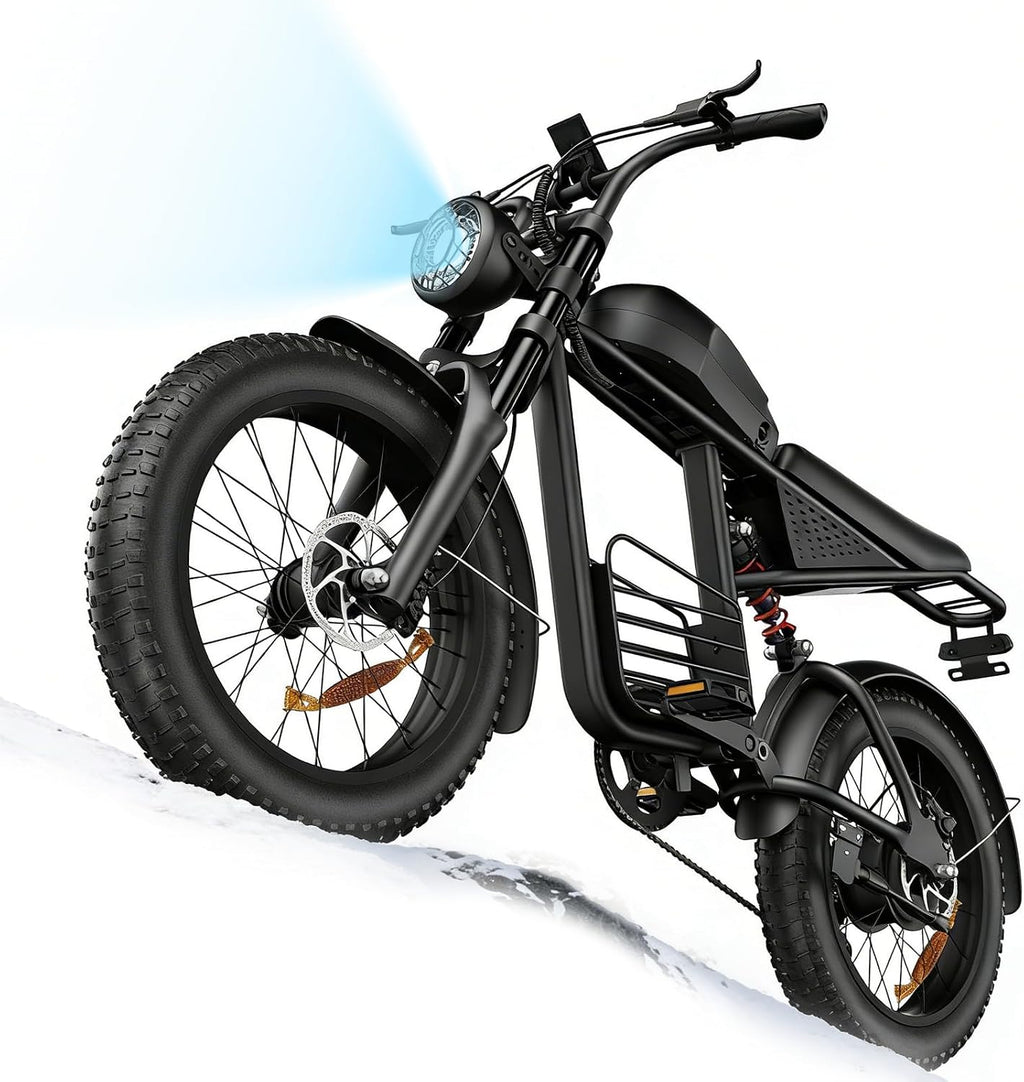 Electric Bike for Adults, 1000W/1500W/3000W Dirt Bike, 30/34/37MPH, 48V 15 Ah/20Ah/35Ah e Bike, 40/47/100 Miles Electric Motorcycle, 20' Fat Tire Off-Road Bike, All Terrain Electric Bike