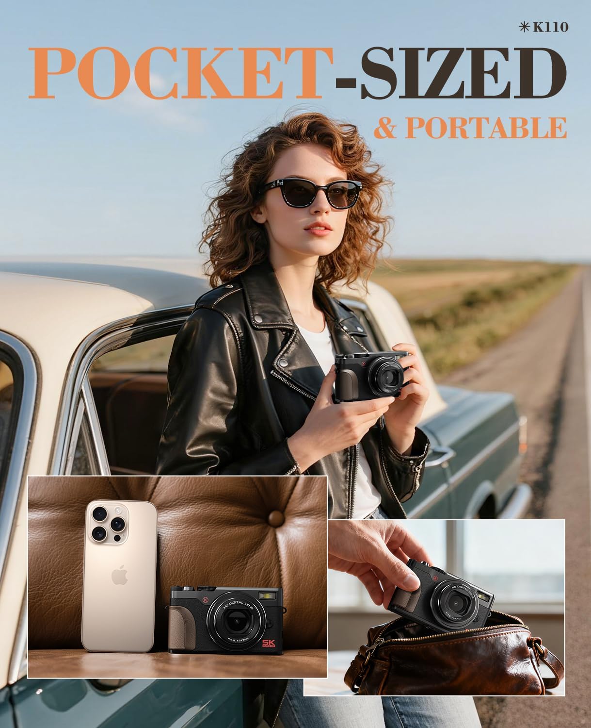 NBD 5K Digital Cameras for Photography Autofocus,64MP Vlogging Cameras for YouTube,18X Digital Zoom Travel Camera with Anti-Shake,2 Batteries,32GB TF Card (Black)