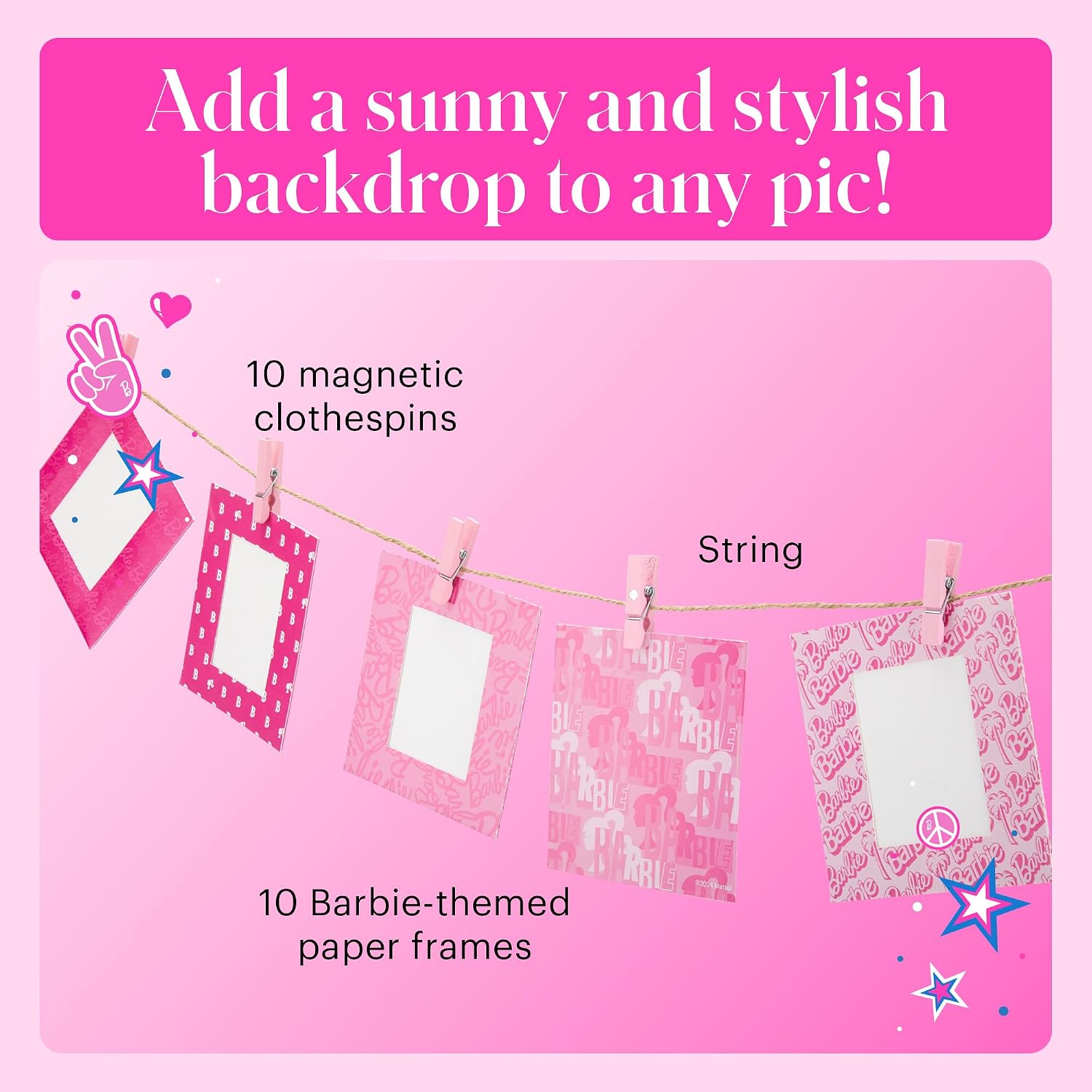 Kodak x Barbie Step Slim Wireless Instant Portable Photo Mobile Printer Gift Bundle (Iconic Style)+ Barbie Camera Case, Photo Album, Sticker & Hanging Frames, 50 Stickers + Zink Paper (20 Sheets)