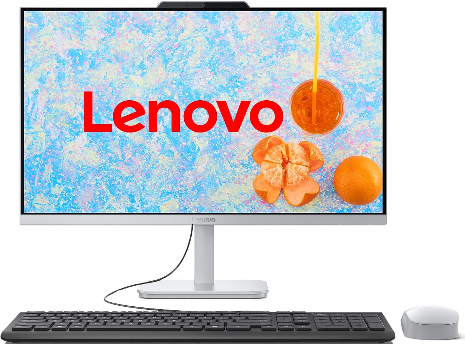 Lenovo 24' IdeaCentre All-in-One Desktop Computer, Intel 8-Core i3-N305, 16GB DDR4, 512GB PCIe SSD, 23.8' FHD IPS Display Home Office PC, WiFi 6, Office 365, Keyboard & Mouse, Windows 11, Cloud Grey