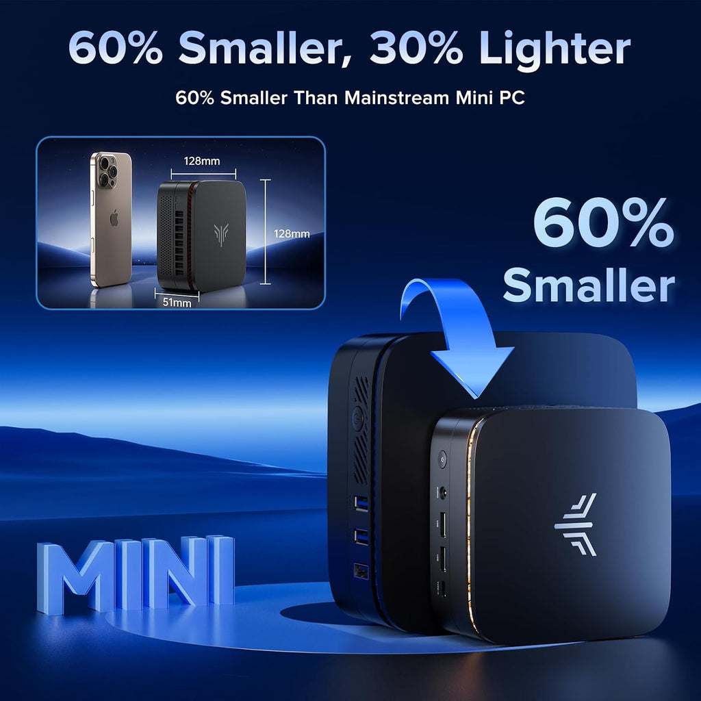 KAMRUI Pinova P1 Mini PC, W-11 Pro AMD Ryzen 4300U(Beat 3500U/N150/N95/10110U up to 3.7GHz), 16GB RAM 256GB SSD Mini Desktop Computer Support 4K HDMI+DP+Type-C, with Dual WiFi, Business Home Office