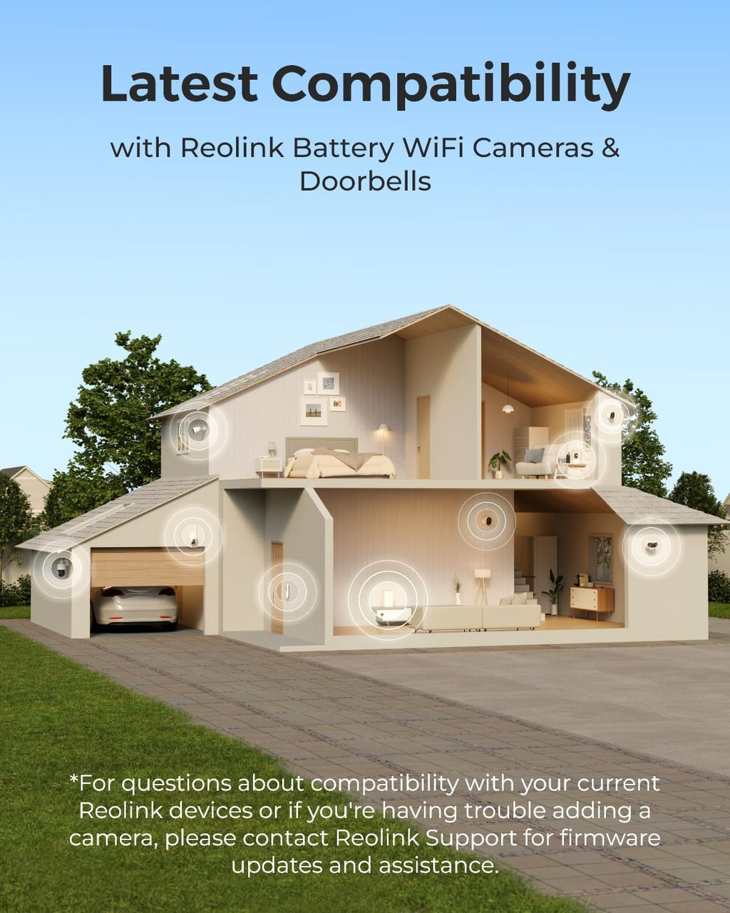 REOLINK Home Hub Centralized Control for up to 8 REOLINK Battery/WiFi Security Cameras, Encryption Privacy, 2.4/5GHz WiFi, No Monthly Fee, 64GB SD Card Installed, No Third-Party Support