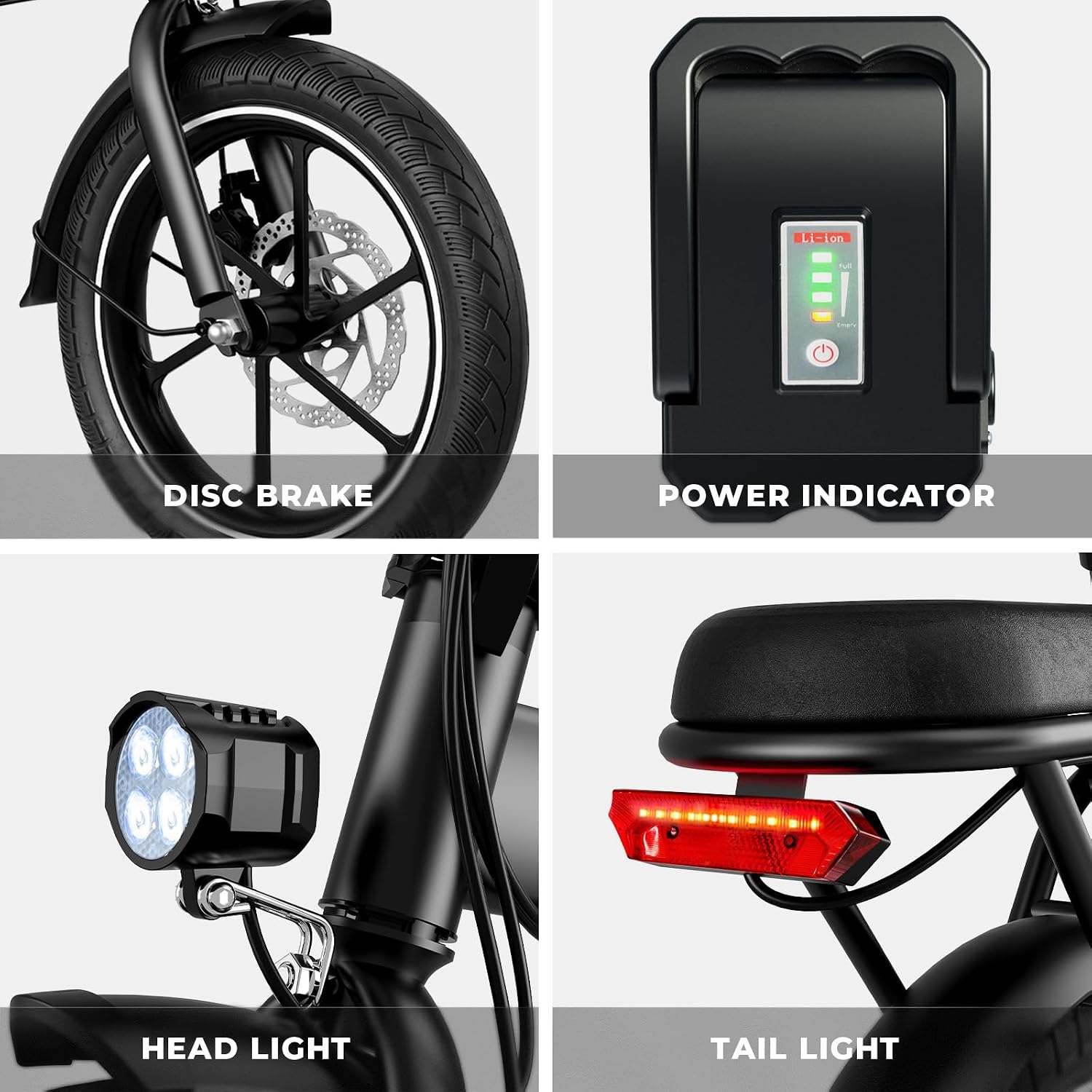 WINDHORSE 16'/ 20' Folding Electric Bike for Adults, 630W/ 983W Peak Electric Bicycle, 20MPH, 20-35/40-70 Miles Range, 288Wh/ 748.8Wh Removable Battery, UL Certified Commuter Ebike
