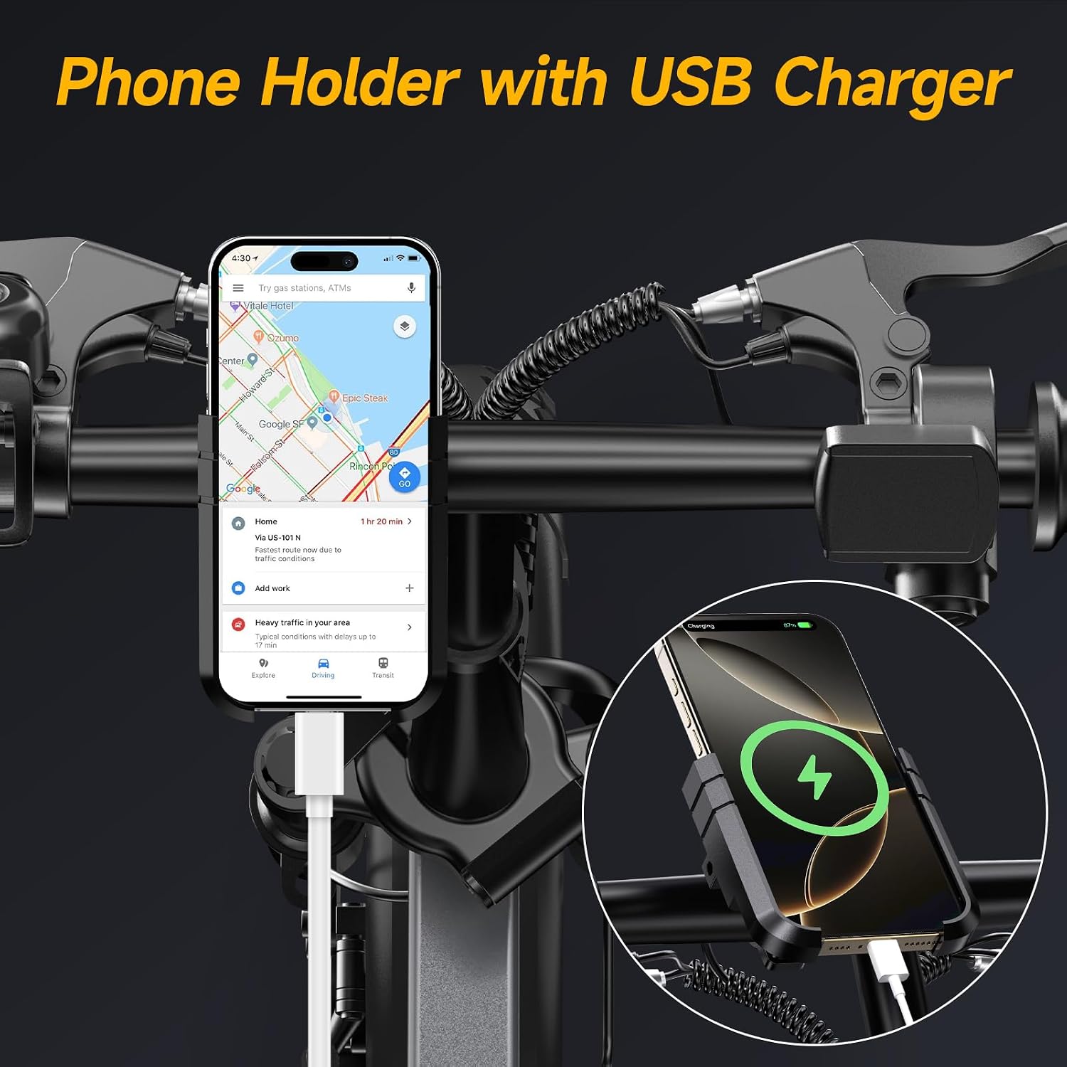 INSDRGN Folding Electric Bike for Adults Teens, Peak 1500W, 62 Miles PAS Range, 48V 16AH Removable Li Battery Ebike, 9 Shocks Full Suspension, 20 MPH Electric Bicycle, UL2849 Certified