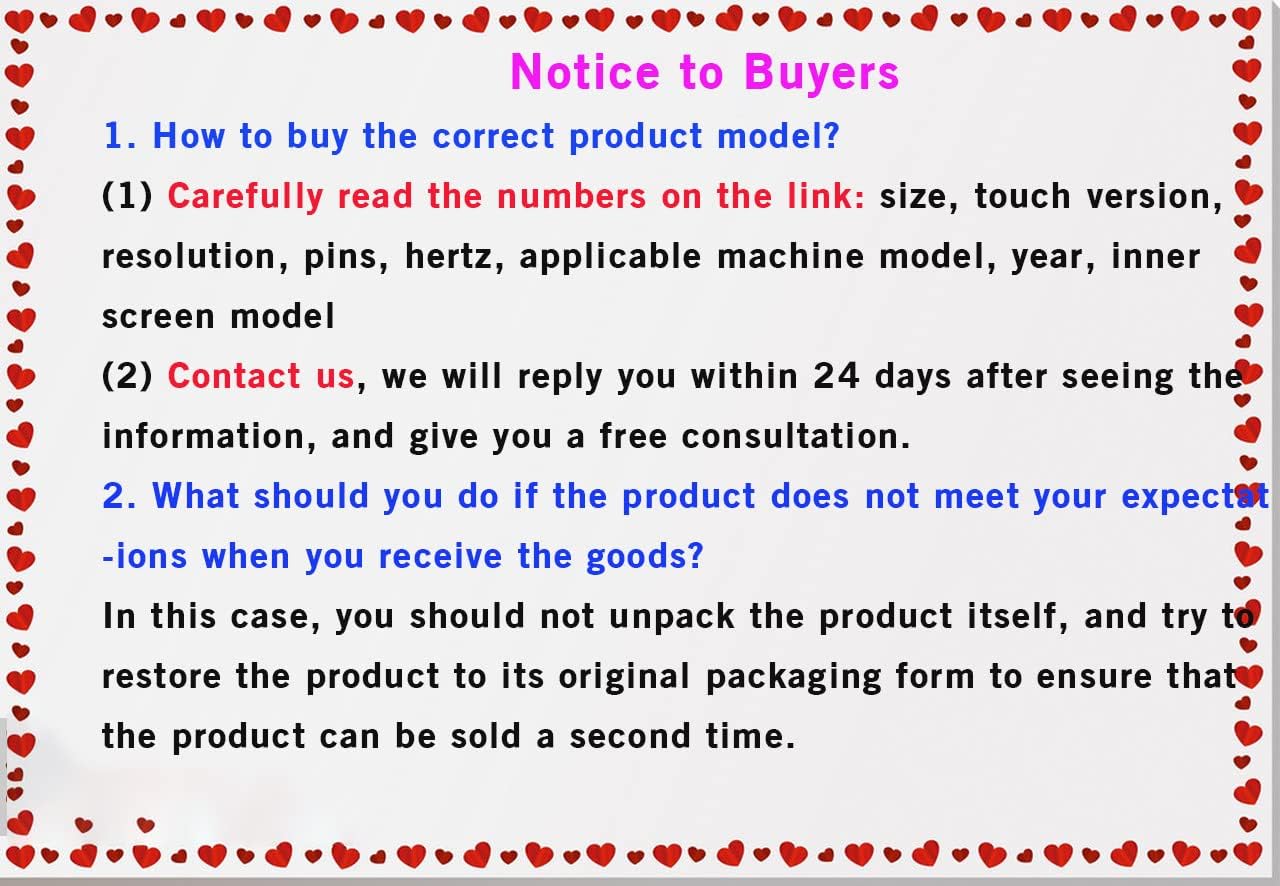 LM238WF5 SS A1 LCD Replacement for LM238WF5-SSA2 LM238WF5-SSA3 LM238WF5-SSE1 LM238WF5-SSG1 LM238WF5-SSG3 LCD Display Panel 1920×1080 FHD (Touch Version)