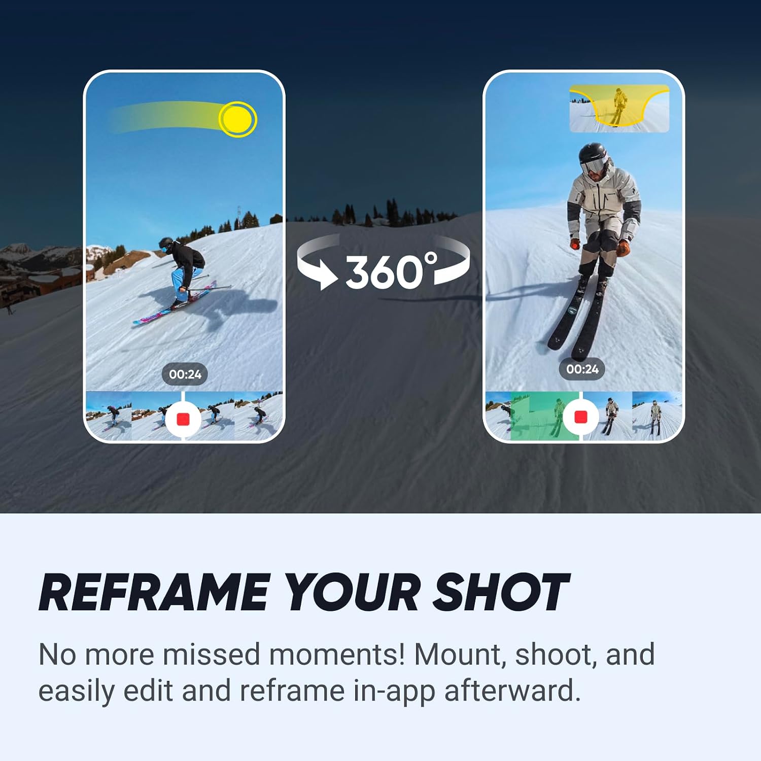 Insta360 X4 Ski Bundle - 8K Waterproof 360 Action Camera, 4K Wide-Angle Video, Invisible Selfie Stick, Removable Lens Guards, 135 Min Battery Life, AI Editing, No Micro SD Card