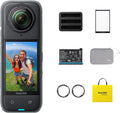 Insta360 X4 Action Bundle - Waterproof 8K 360 Action Camera, 4K Wide-Angle Video, Invisible Selfie Stick Effect, Removable Lens Guards, 135 Min Battery Life, AI Editing, Stabilization