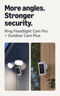 Ring Floodlight Cam Pro (Newest Model), White with Outdoor Cam Plus, Battery, White