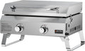 ONLYFIRE GRILLS Tabletop Gas Griddle with Foldable Legs, 2-Burner BBQ Propane Flat Top Griddle, Portable Gas Stove for Outdoor Cooking Patio Party Camping Tailgating RV, Stainless Steel, GS318