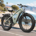 QRONGE Electric Bike for Adults 1800W Peak, Adult Electric Bicycles, 26' Fat Tire Ebike, 28MPH(PAS Mode) Electric Mountain E Bike, Up to 70 Miles, 7 Speed