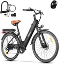 Electric Bike for Adults, 26 Inch Step Through Electric Bike, 36V 13Ah UL Removable Battery Up to 50Miles Peak 1000W, 22Mph Commuter Women Ebike Bicycles Beach Snow