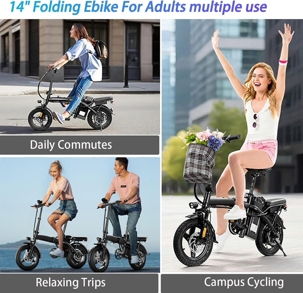 550W Electric Mountain Bike for Adults, 48V 12Ah EBike Climbs 25° Slopes, 23MPH Max Speed Fat Tire Electric Bicycle, 40 Miles Range, UL Certified Off-Road E-Bike
