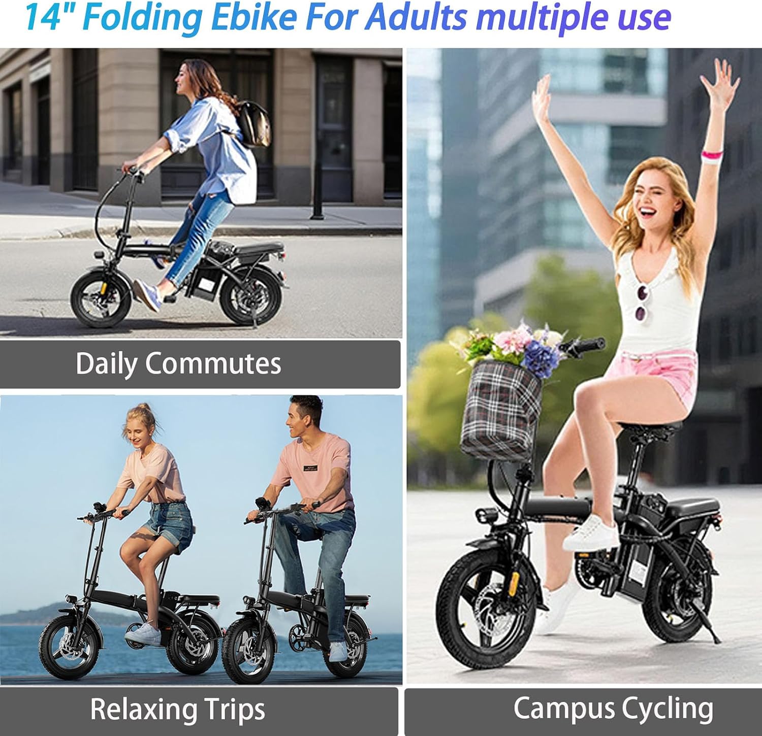 550W Electric Mountain Bike for Adults, 48V 12Ah EBike Climbs 25° Slopes, 23MPH Max Speed Fat Tire Electric Bicycle, 40 Miles Range, UL Certified Off-Road E-Bike