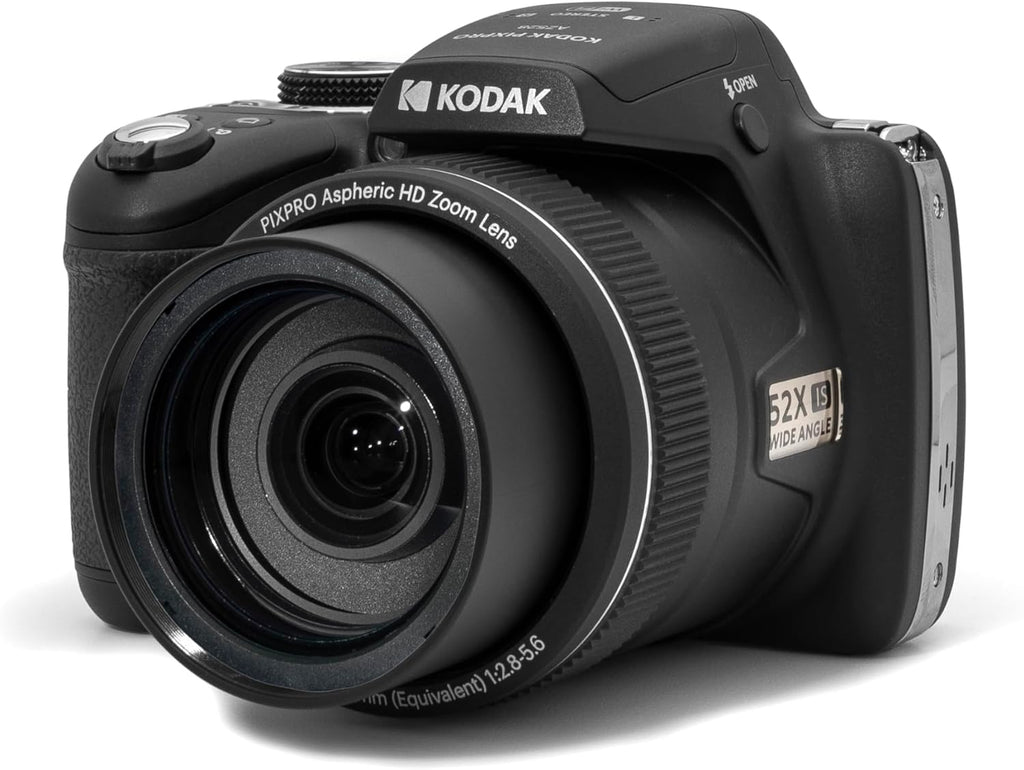 Kodak PIXPRO Astro Zoom AZ528-BK 16 MP Digital Camera with 52x Optical Zoom 24mm Wide Angle Lens 6 fps Burst Shooting 1080P Full HD Video Wi-Fi Connectivity and a 3' LCD Screen (Black)