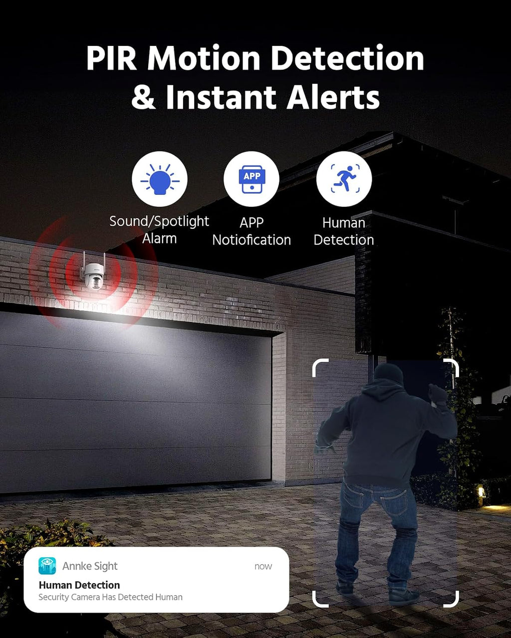 ANNKE 4MP Solar Security Cameras Wireless Outdoor, 5MP 4 Cam-Kit Home Security Camera System, 360°View, Color Night Vision, 2.4&5G WiFi, 2-Way Audio, AI Human Detection, Home Hub & 128GB Memory Card