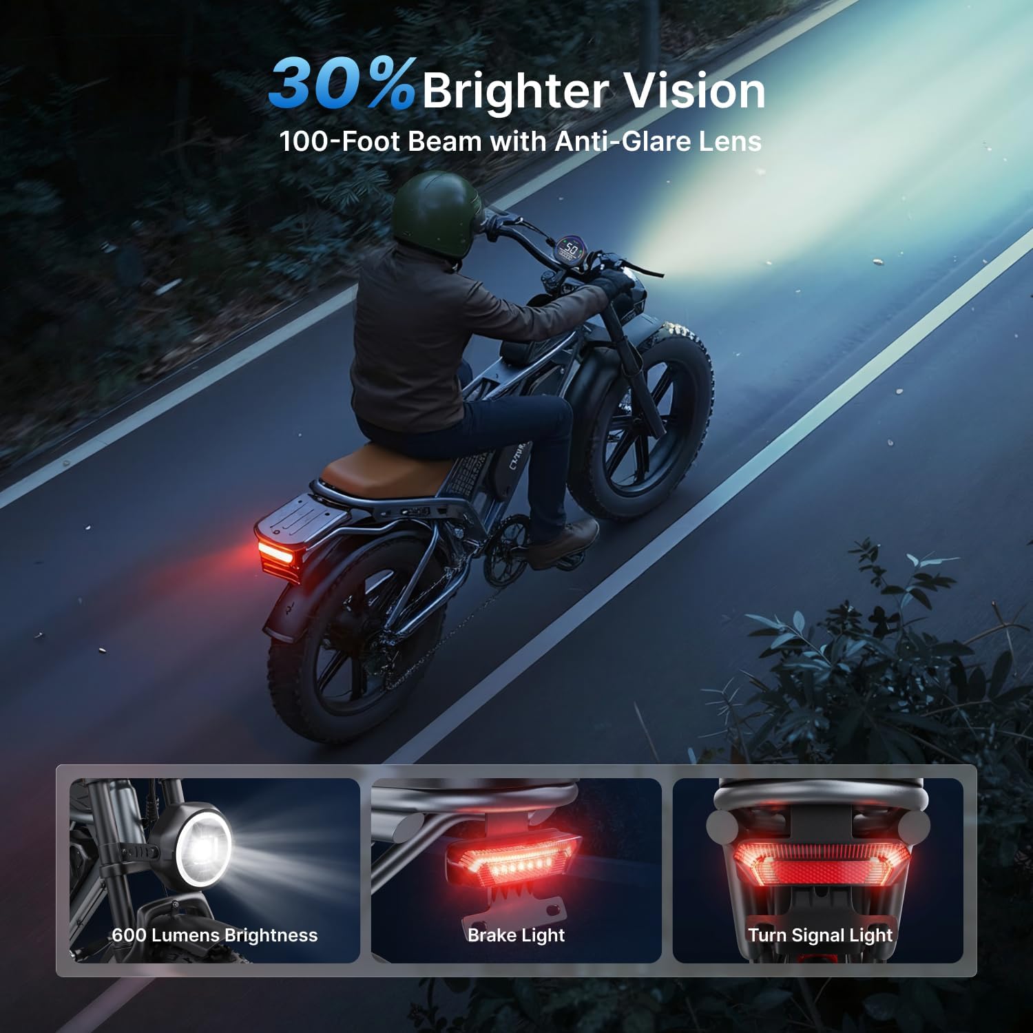 DEEPOWER Electric Bike for Adults,2000W Peak Motor&28MPH Electric Dirt Bike，48V 20AH/35AH/60AH Battery, 70-160 Max Miles,Dual Suspension Ebikes for Adults, 20' Fat Tire E Bike