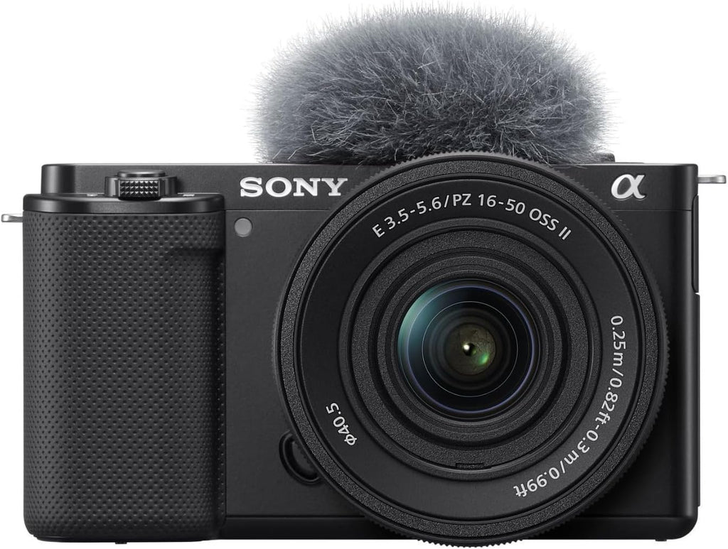 Sony Alpha ZV-E10 - APS-C Interchangeable Lens Mirrorless Vlog Camera Kit - Black, ZVE10KB