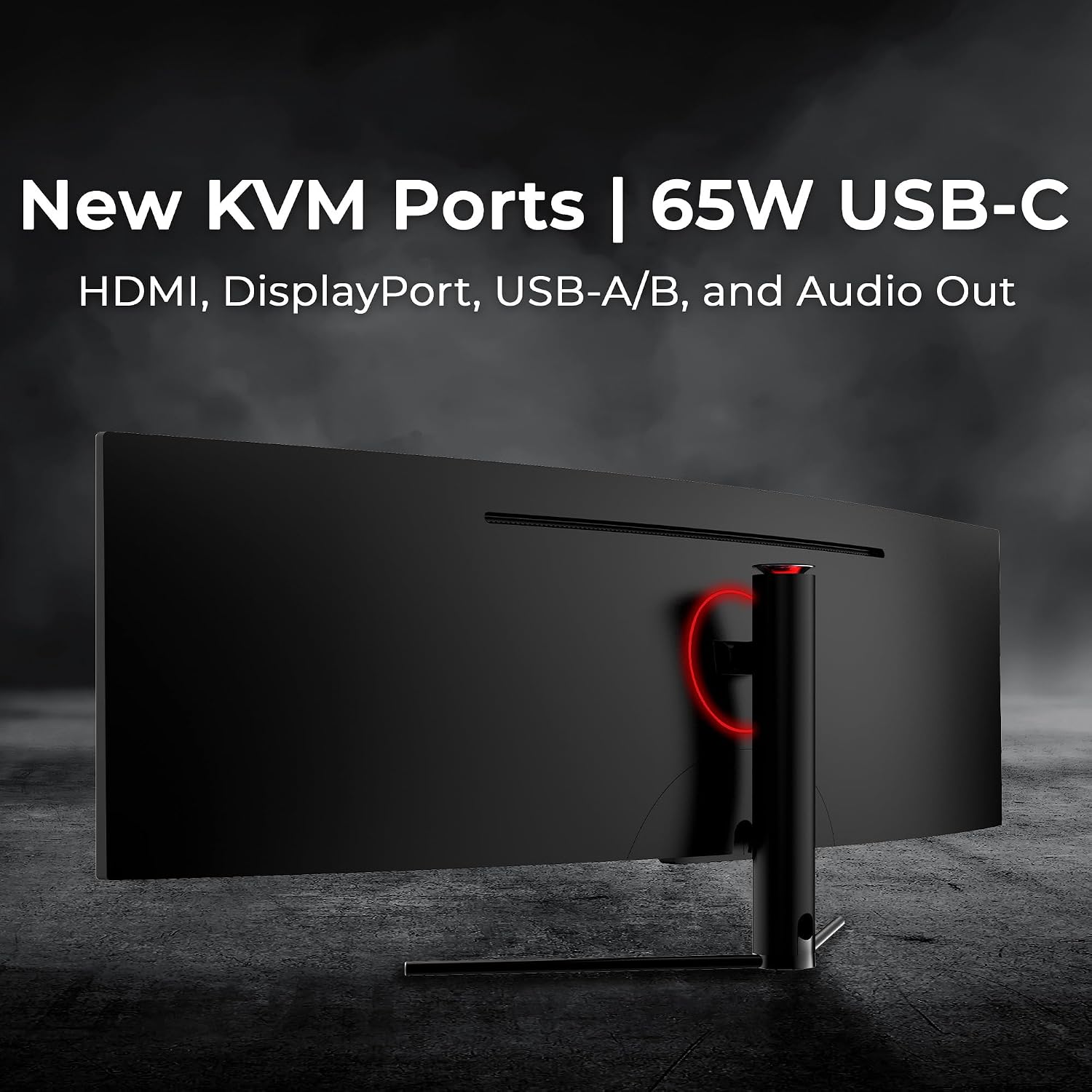 Deco Gear 49' Ultrawide Curved Monitor, 144Hz 32:9 Dual FHD 3840×1080, R1500, 3000:1 VA Super Wide Screen, Adaptive Sync, HDR400, USB-C 65W, 3ms, HDMI/DP, PBP/PIP KVM Work Gaming Display, Laptop & PC