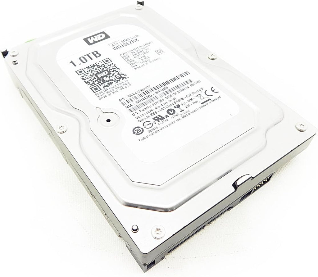 Western Digital 1TB Caviar Green WD10EZRX 3.5' 64MB SATA-600 Hard Disk - Certified (Renewed)