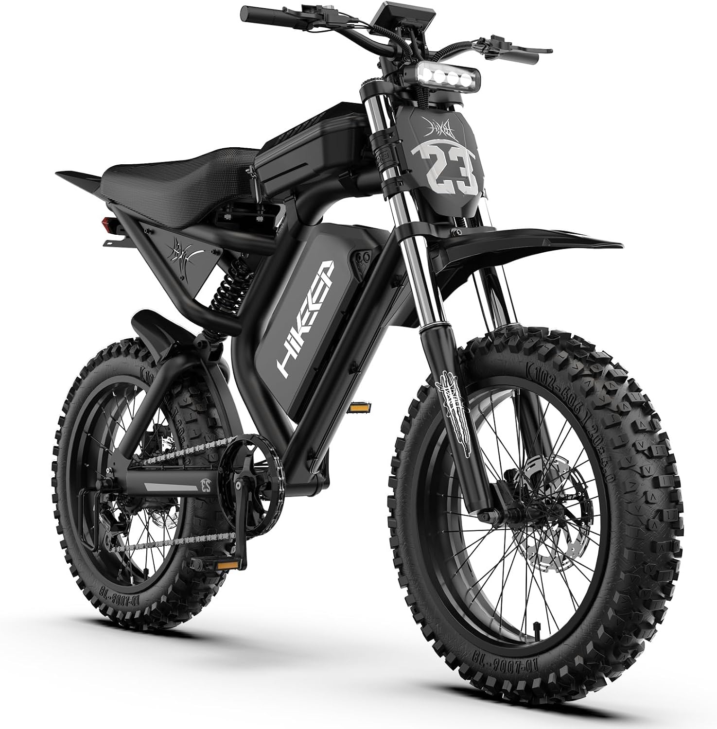 HiKeep Electric Dirt Bike for Adults - Peak 1500W/3000W Electric Bikes, 28-35MPH, 48V/52V 15.6Ah/25Ah/40Ah, 70-120 Mile(PAS Mode), 16/20 Inch All-Terrain Fat Tire Electric Motorcycle