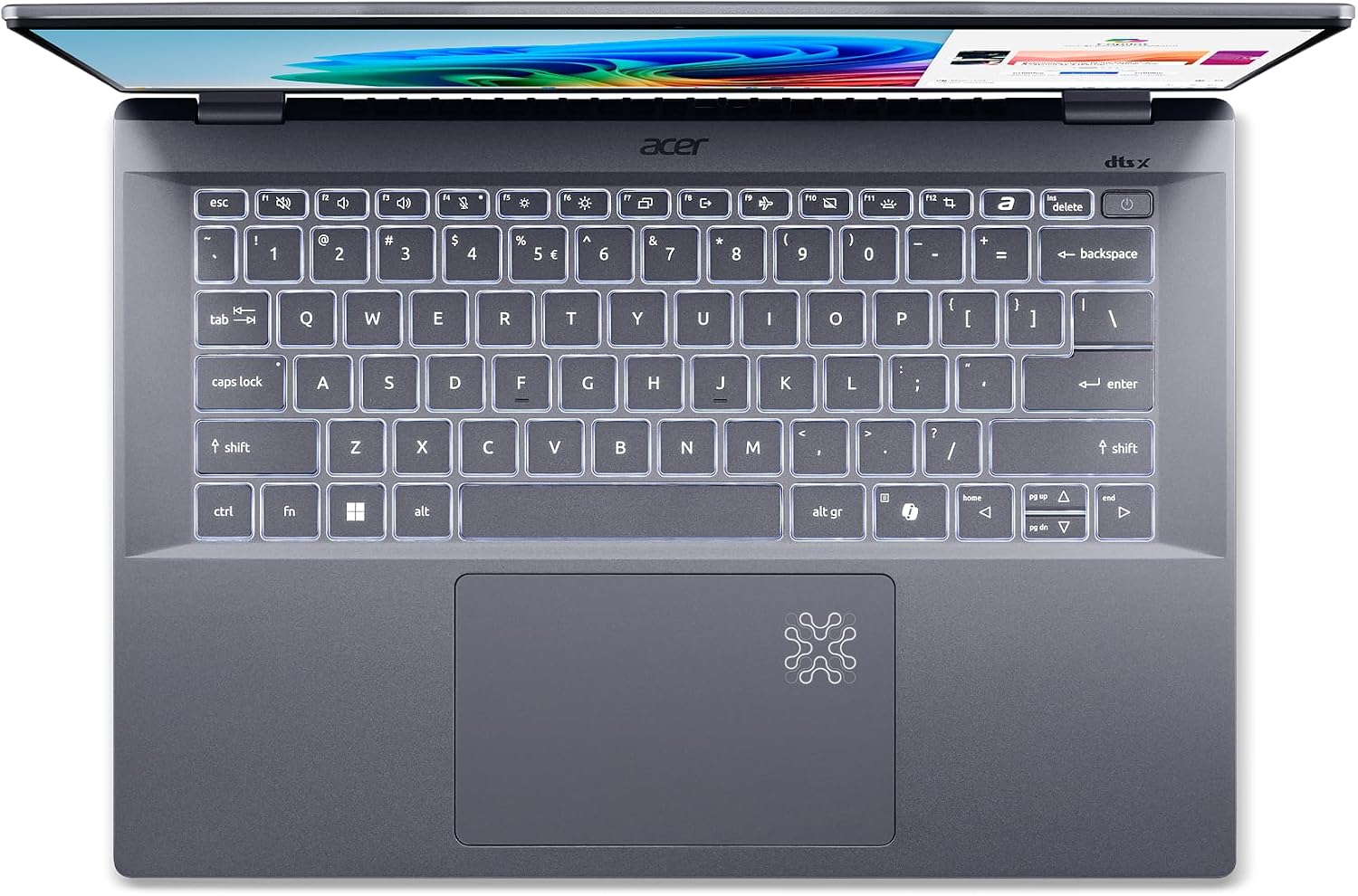acer Swift 14 AI Copilot+ PC | 14.5' 2.5K 120Hz Display | Unlock AI Experiences | Snapdragon X Plus 10-Core Processor | 16GB LPDDR5X | 1TB Gen 4 SSD | Wi-Fi 7 | Windows 11 Home | SF14-11-X128