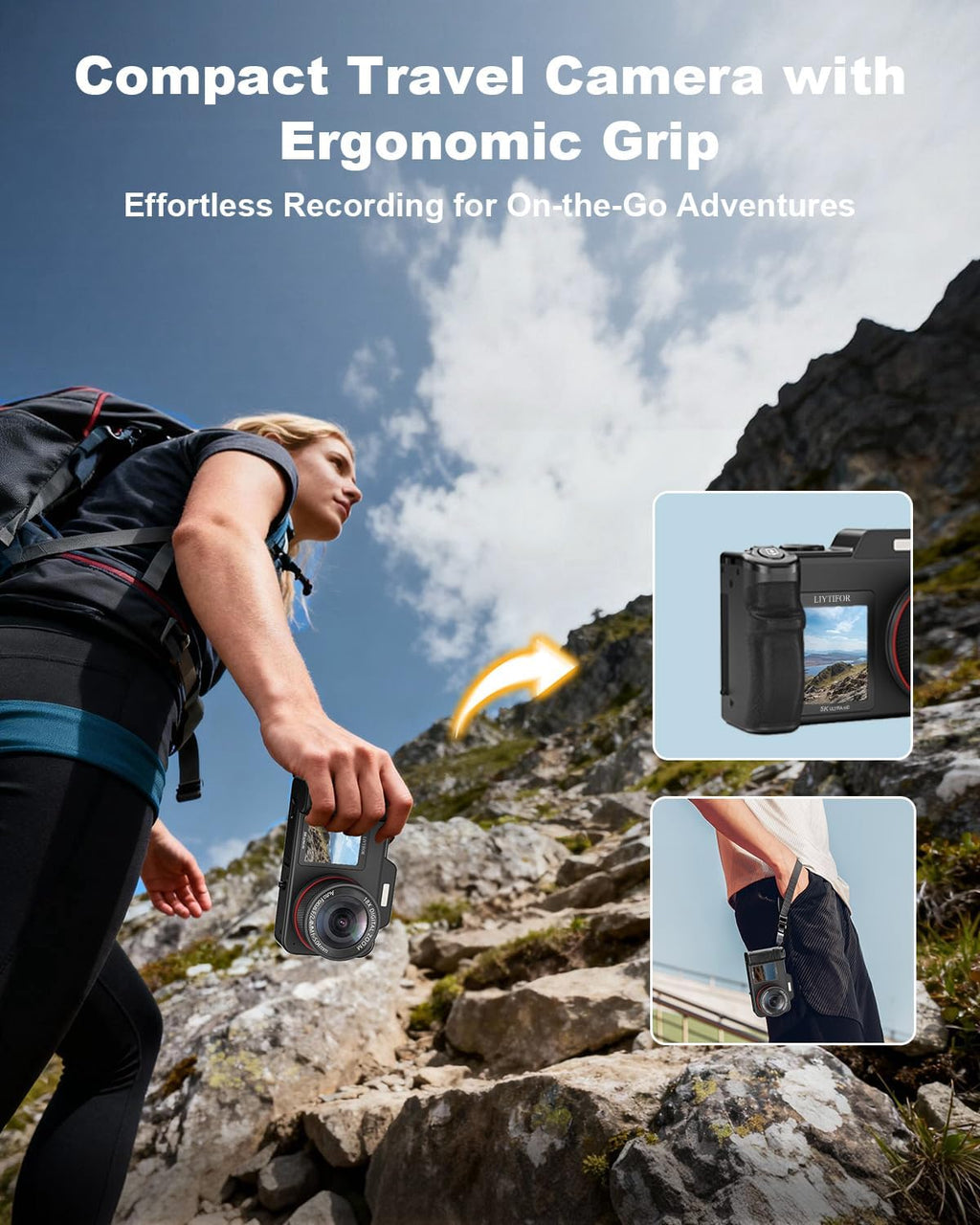 5K-Digital-Cameras for Photography: 2026 Upgrade 80MP 3.5'+2' Dual Screen for Self-Framing 18X Zoom Autofocus Vlogging Camera for YouTube/Content Creators/Beginners/Travel, 64GB Card, 2 Batteries