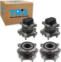 TRQ 2 Piece Wheel Bearing & Hub Assembly Set Compatible with 2014-2020 Nissan Rogue 2017-2022 Rogue Sport